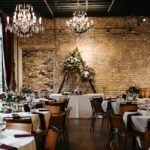 Elegant dining setup with floral decor