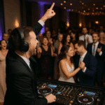 DJ performing at a wedding reception.