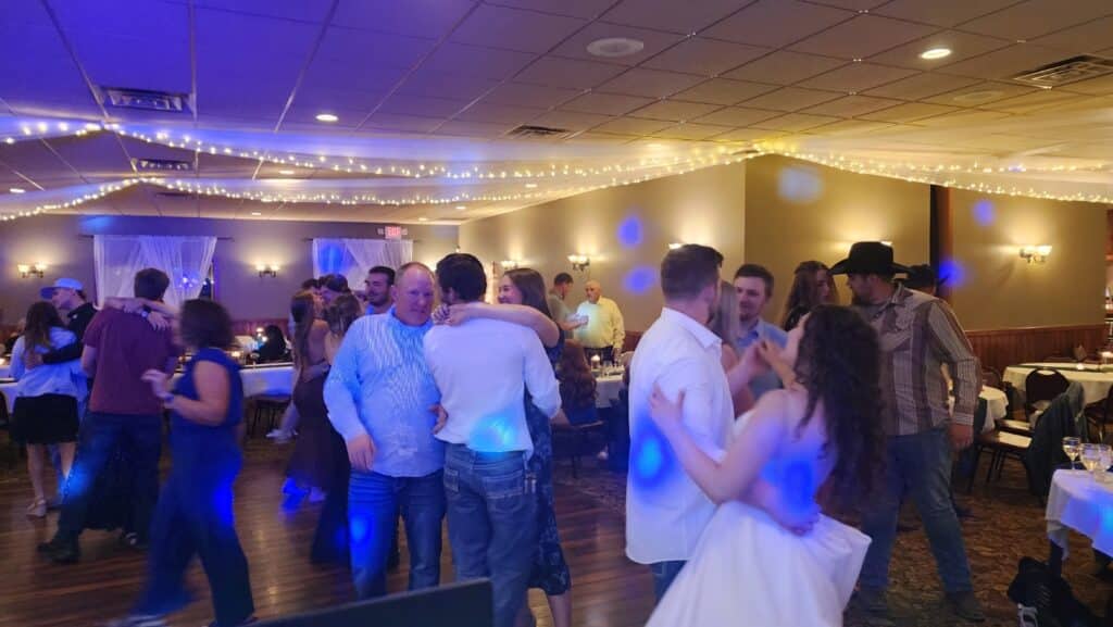 Full dance floor after well-timed wedding song requests