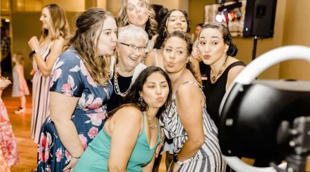 Music On Demand DJs and Photo Booth, Group of women posing together. Minneapolis DJs, Alexandria DJS, Saint Cloud DJ, Brainerd DJs, Willmar DJs, Mankato DJs