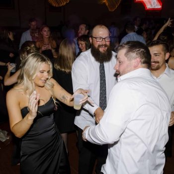 People dancing at a lively party.